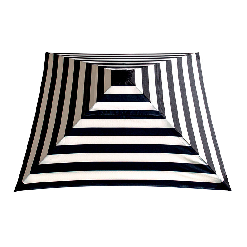 Basil Bangs Sundial White 2m Umbrella Black Stripe - No Valance
