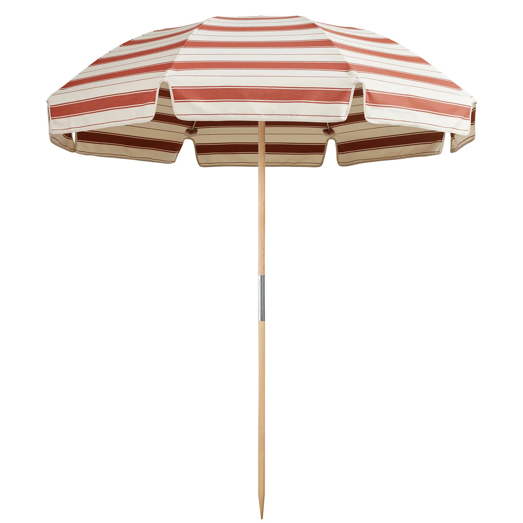 Basil Bangs Jardin Patio Umbrella Al Mare Stripe Chestnut