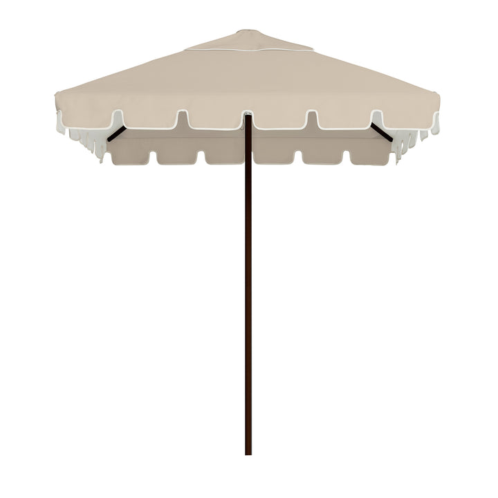 Basil Bangs Sundial+ Black 2m Umbrella Linen/Raw - Keyhole Valance