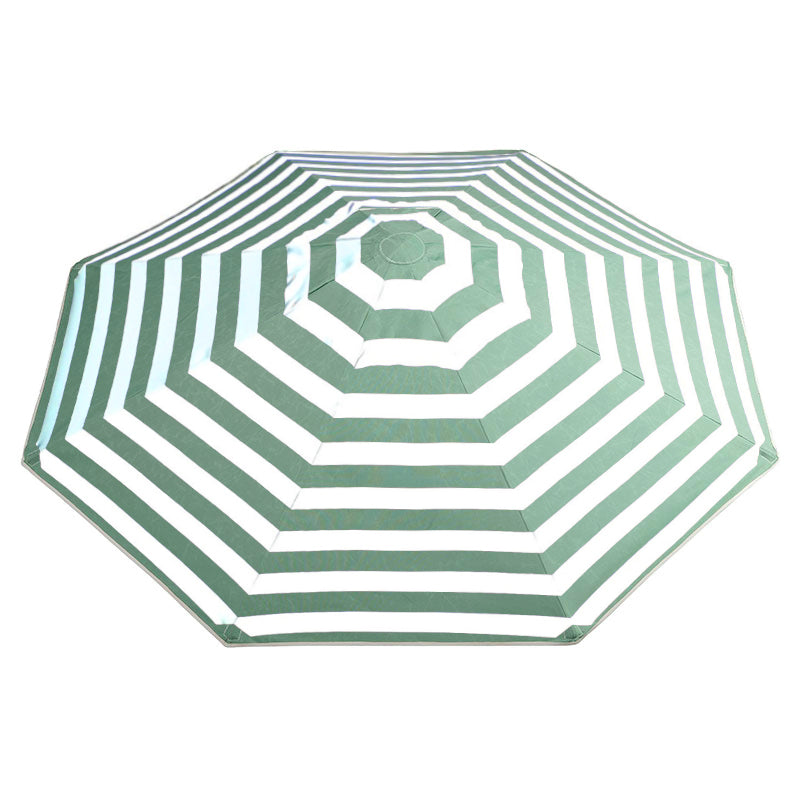 Basil Bangs Caspar 2.8m Umbrella Sage Stripe - No Valance