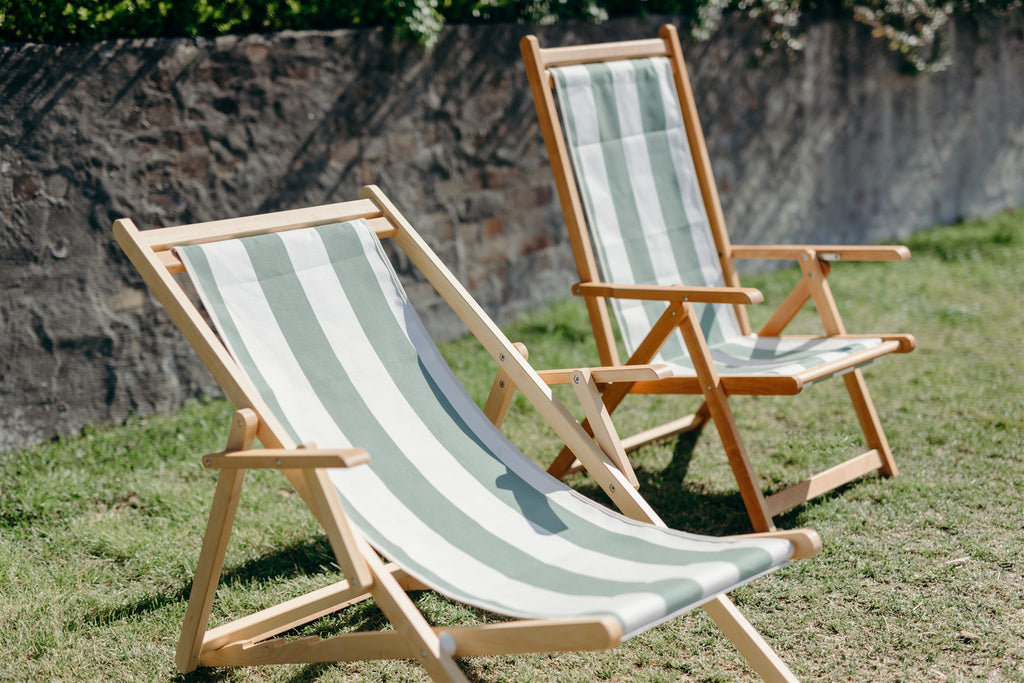 Basil Bangs Beppi Chair Sage Stripe