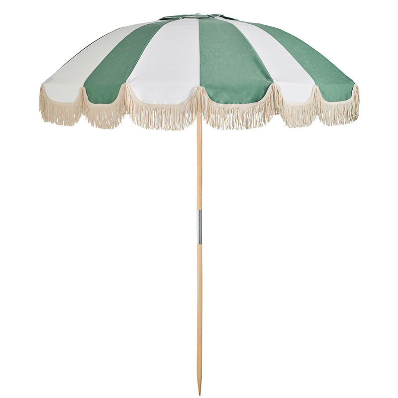 Basil Bangs Jardin Patio Umbrella Sage With Fringe