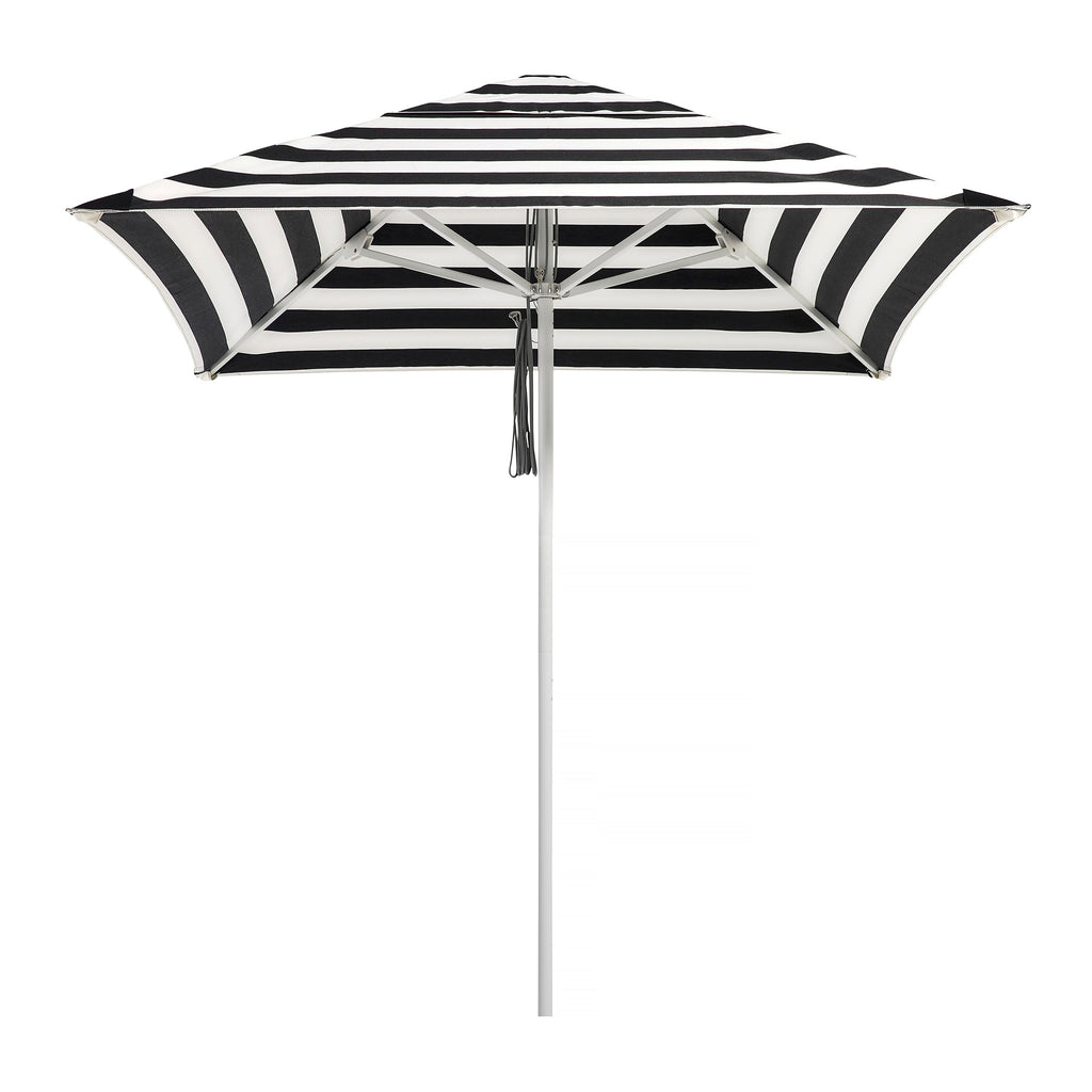 Basil Bangs Sundial White 2m Umbrella Black Stripe - No Valance