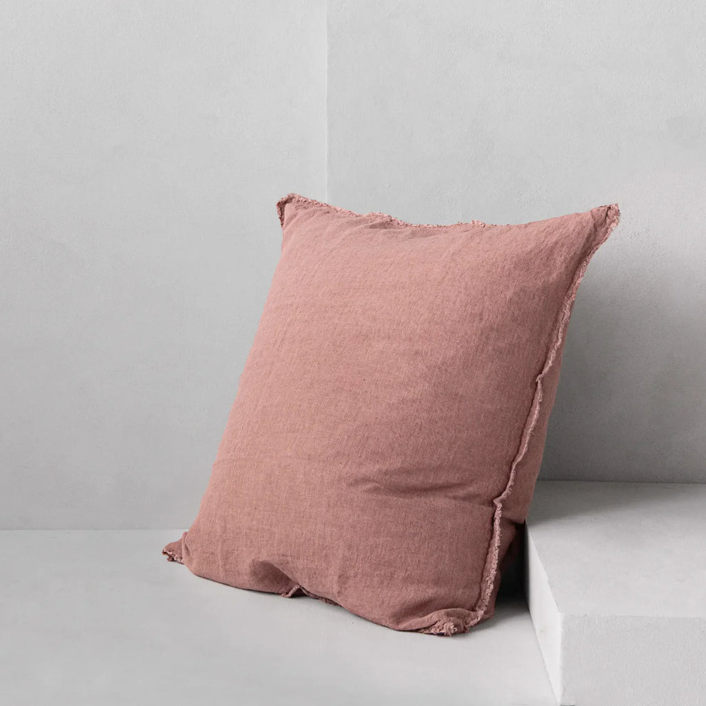 Hale Mercantile Flocca Linen 50 x 50cm Cushion Rosa