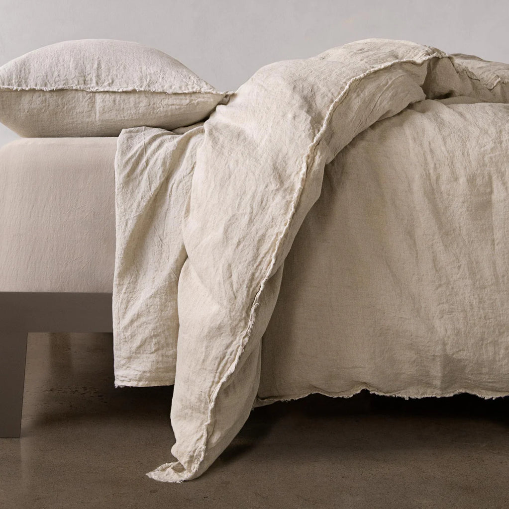 Hale Mercantile Flocca Linen Duvet Cover King Petra
