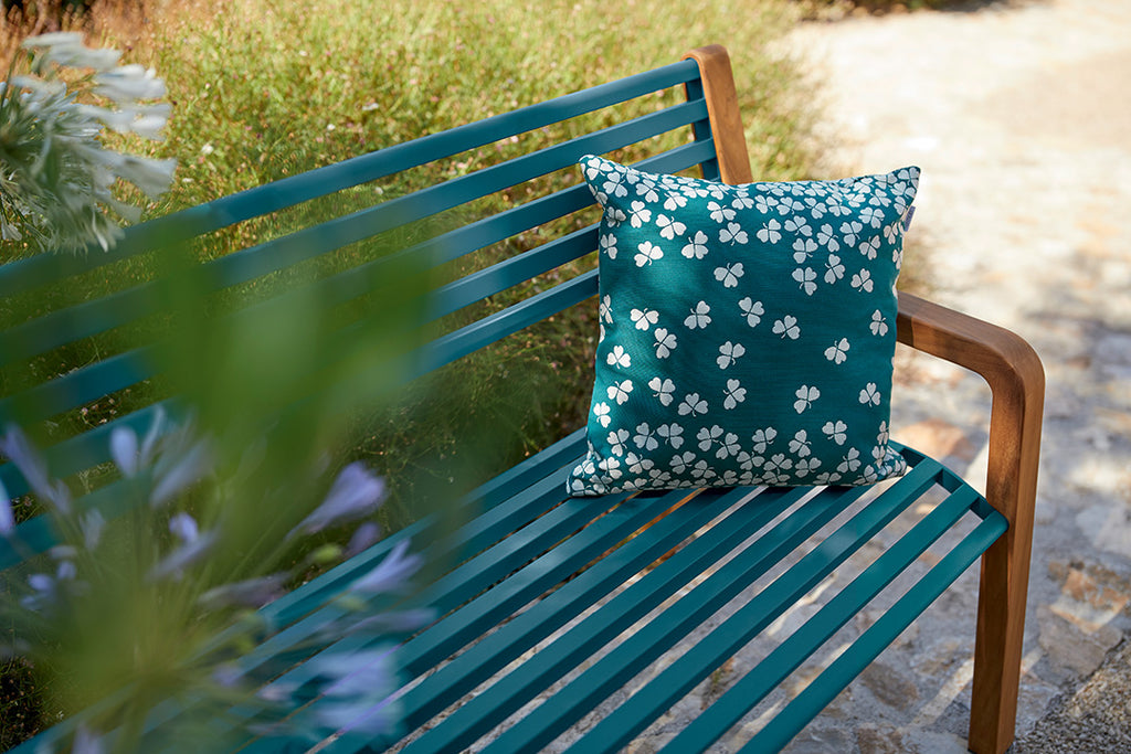 Fermob Trefle Outdoor Cushion 44x44cm Duck Blue