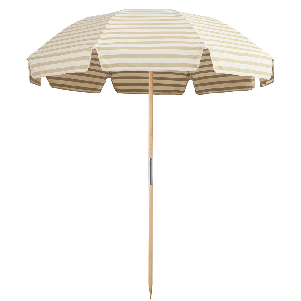 Basil Bangs Jardin Patio Umbrella Amore Stripe Chestnut