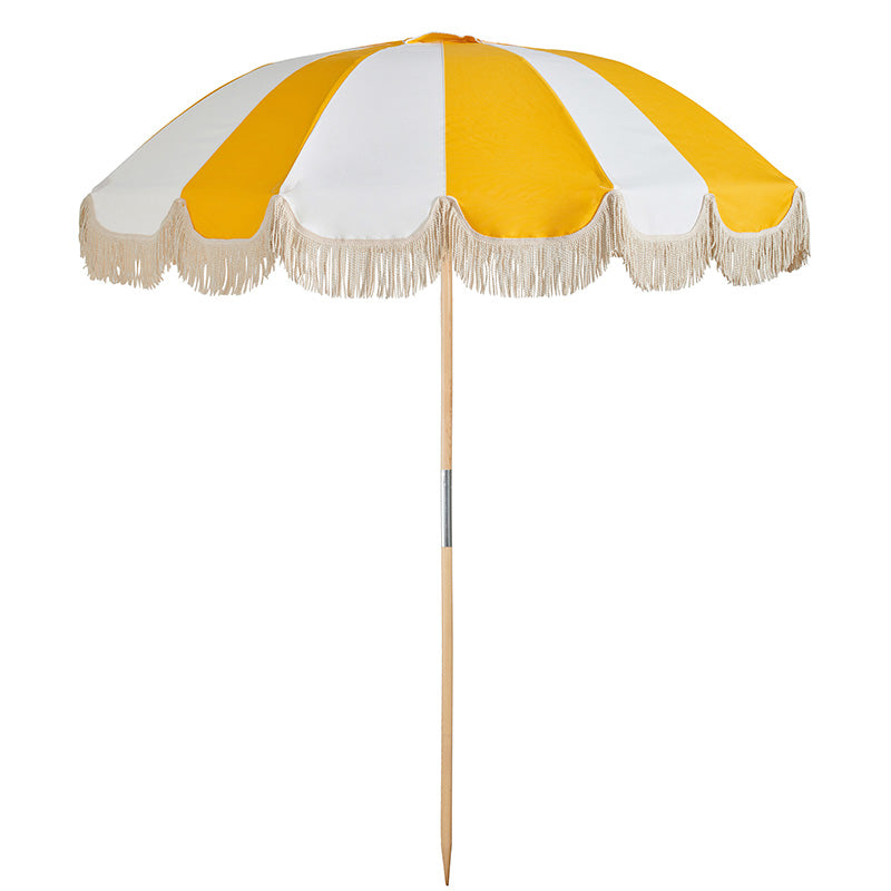 Basil Bangs Jardin Patio Umbrella Marigold With Fringe
