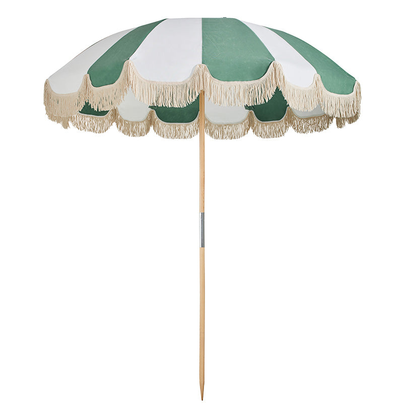 Basil Bangs Jardin Patio Umbrella Sage With Fringe