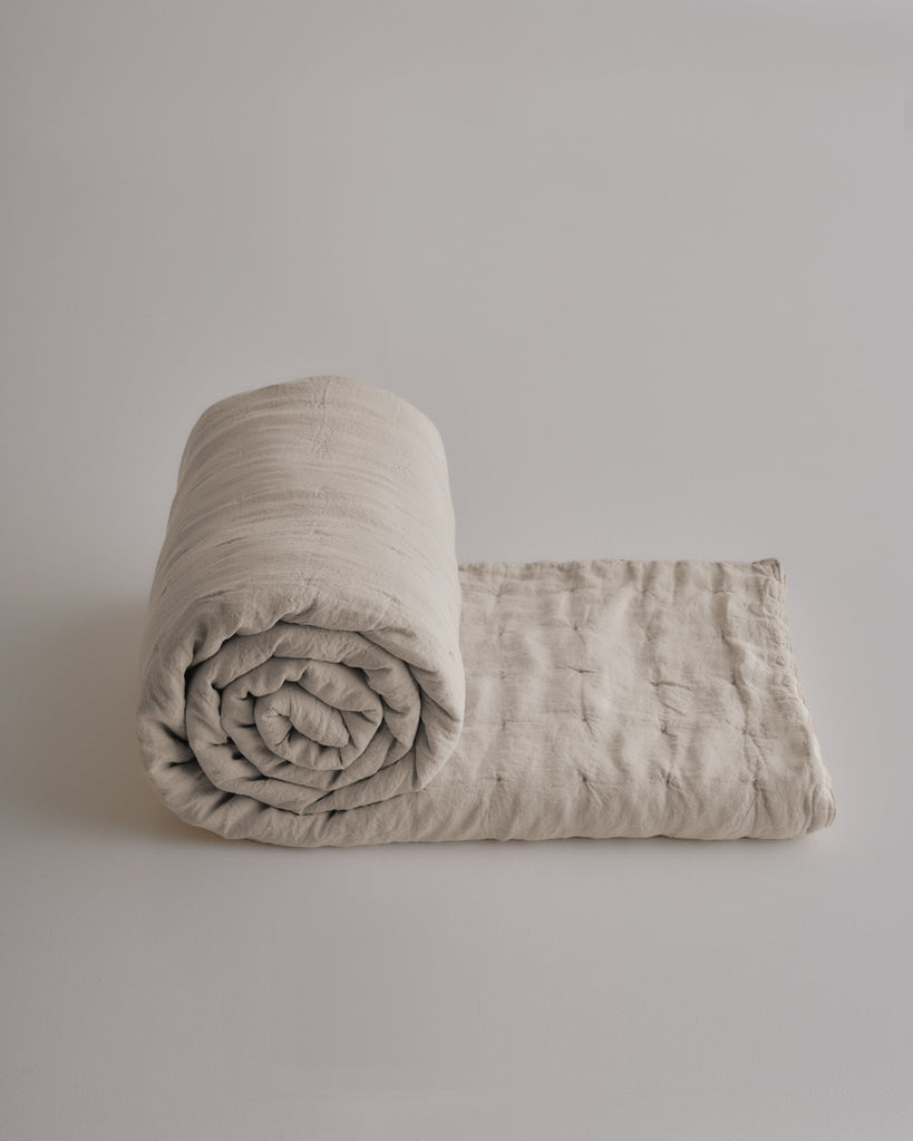 Hale Mercantile Basix Linen Coverlet Sable