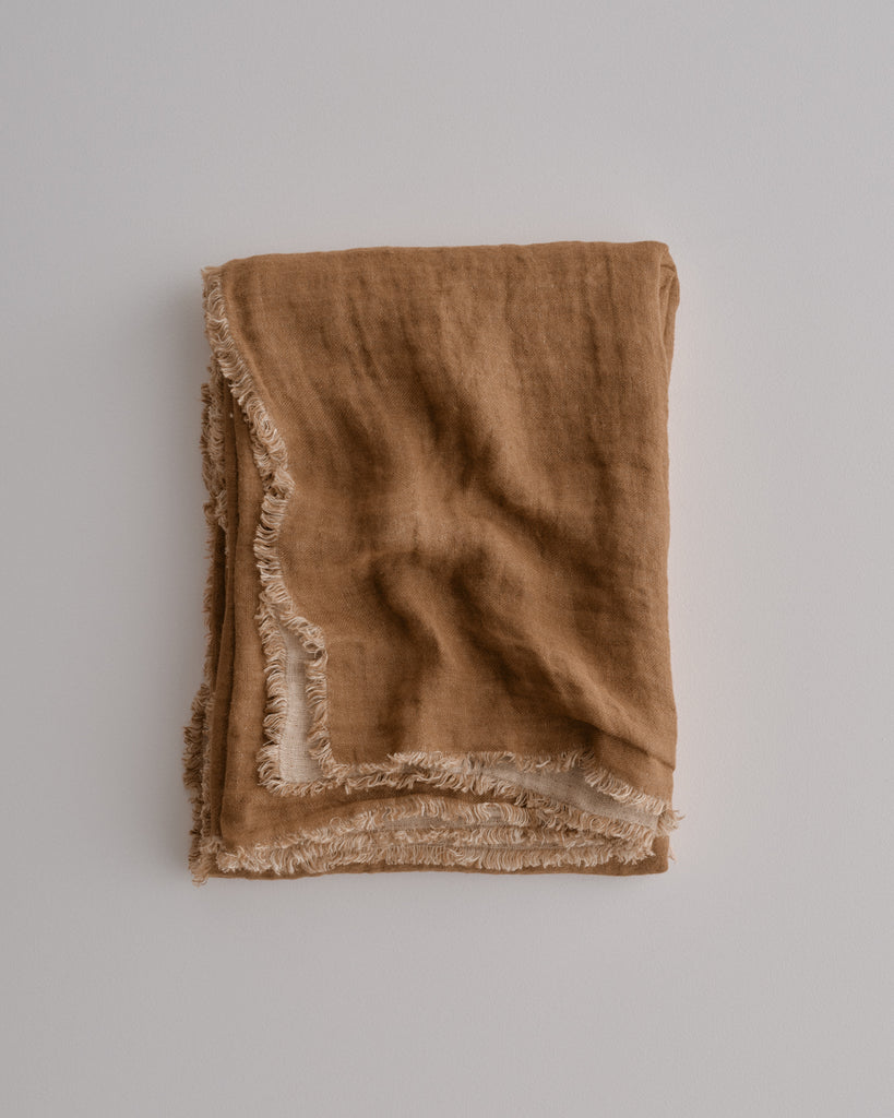 Hale Mercantile Crush Linen Throw Blanket