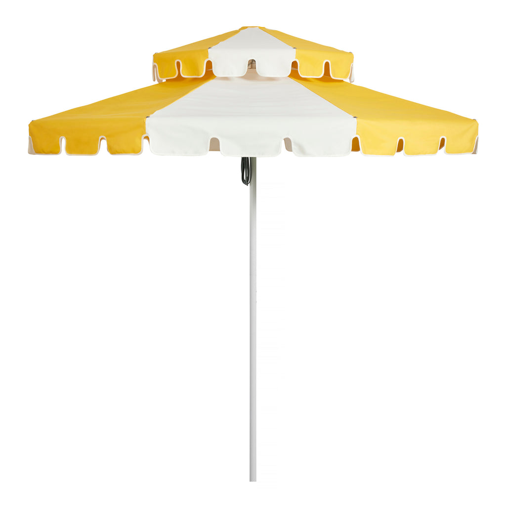 Basil Bangs Double Caspar 2.8m Umbrella Marigold - Key Hole Valance