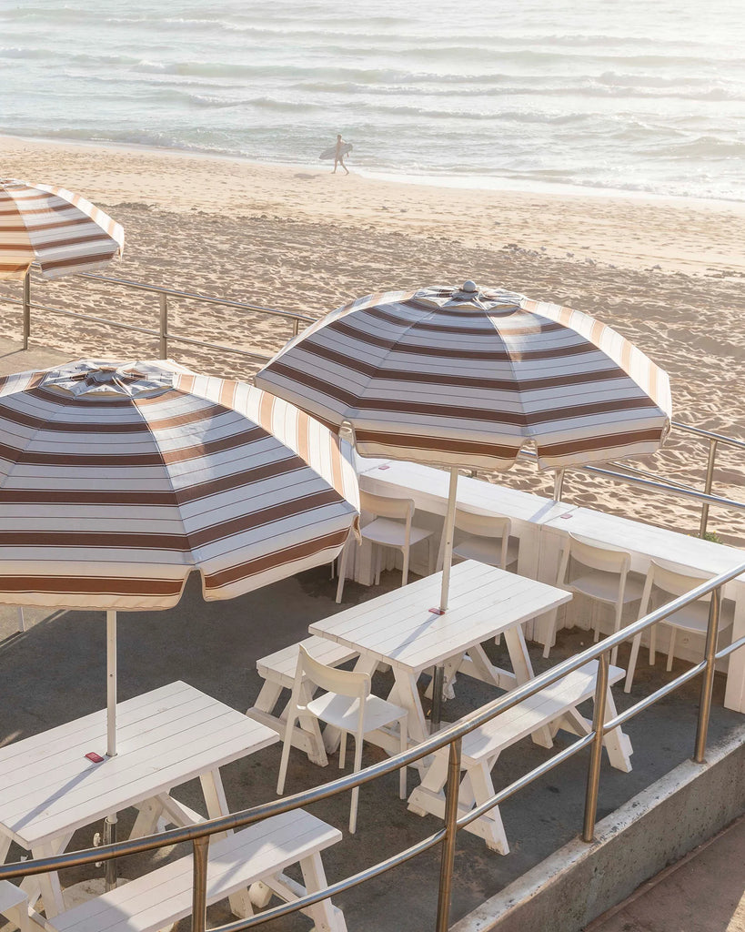 Basil Bangs Jardin Patio Umbrella Al Mare Stripe Terra