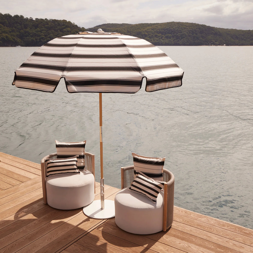 Basil Bangs Jardin Patio Umbrella Al Mare Stripe Sabbia